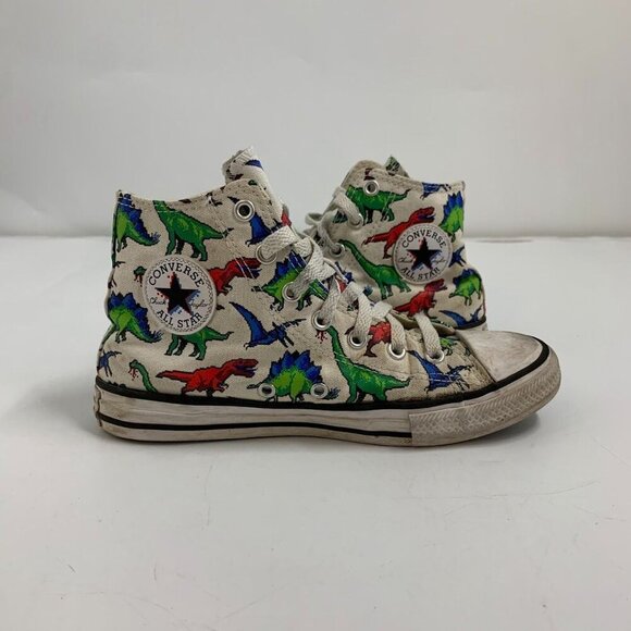 Converse Chuck Taylor Kids All Star Hi T-Rex Stegosaurus Dino Sneaker Size 3 - Picture 4 of 15